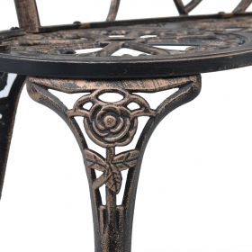 Banca bistro, bronz, 100 cm, aluminiu turnat