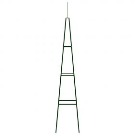 Suporturi plante gradina 2 buc. verde inchis 35 x 35 x 195 cm, fier