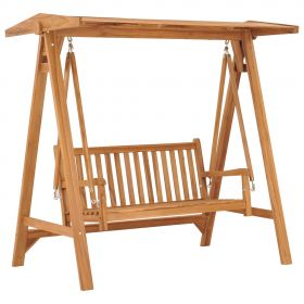Balansoar cu perna, 170 x 96.5 x 171 cm, lemn masiv de tec