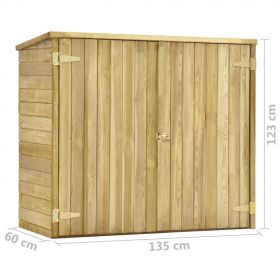 Magazie unelte de gradina, 135 x 60 x 123 cm, lemn pin tratat