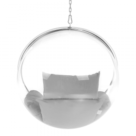 Scaun suspendat, transparent/argint/ gri, BUBBLE TIP 1