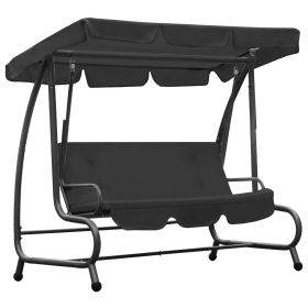 Balansoar de exterior cu copertina, antracit