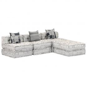 Canapea puf modulara cu 3 locuri, material textil
