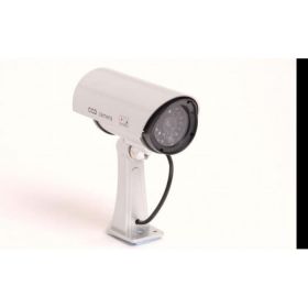 Camera de supraveghere, falsa, protectie, gri, fake camera, lumina rosie