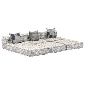 Canapea puf modulara cu 3 locuri, material textil