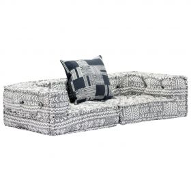 Canapea puf modulara cu 2 locuri, material textil