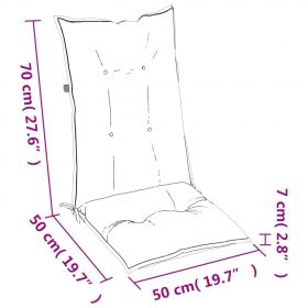 Perne scaun, patratele, 120x50x7 cm, textil