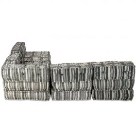 Canapea puf modulara cu 4 locuri, material textil, 200 x 132 x 58 cm