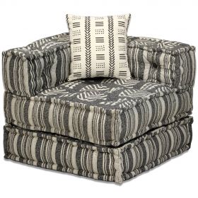 Canapea puf modulara cu 4 locuri, material textil, 200 x 132 x 58 cm