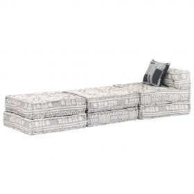 Canapea puf modulara cu 3 locuri, material textil