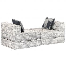 Canapea puf modulara cu 3 locuri, material textil