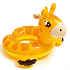 Colac inot, gonflabil, tip inel, girafa, Intex, 69 cm