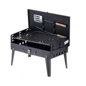 Gratar pliabil pentru gradina cu accesorii BBQ incluse