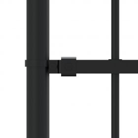 Gard gradina cu varfuri negru 115 cm otel vopsit electrostatic