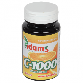 Vitamina C 1000mg cu aroma de portocale 30tb, ADAMS