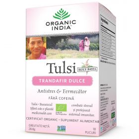 Ceai Tulsi cu Trandafir dulce - eco-bio - 18pl - Organic India