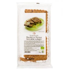 BISCUITI CU MERISOR FARA ZAHAR ECO 200g, LONGEVITA