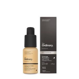 Fond de ten cu acoperire mare Coverage Foundation The Ordinary SPF 15, 30ml, Deciem 1.1 N (fair)