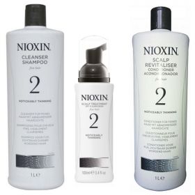 Nioxin - Pachet Maxi System 2 pentru par fin, normal cu tendinta dramatica de subtiere, cadere si rarefiere