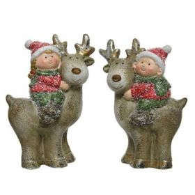 Figurina decorativa - Deer with Child - mai multe modele | Kaemingk