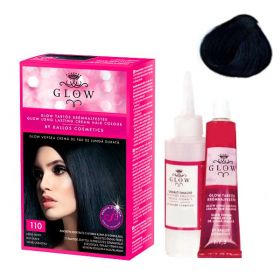 Vopsea Permanenta - Kallos Glow Long Lasting Cream Hair Colour Nuanta 110 Negru Albastrui