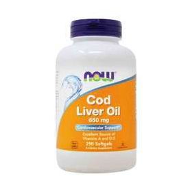 Now Cod Liver Oil 650 mg 250 softgel