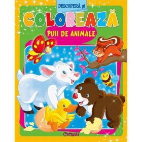 Descopera si coloreaza puii de animale, editura Crisan