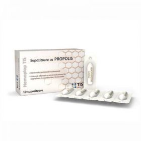 Supozitoare cu propolis Hemoplop Tis, 10supozitoare - Tis Farmaceutic