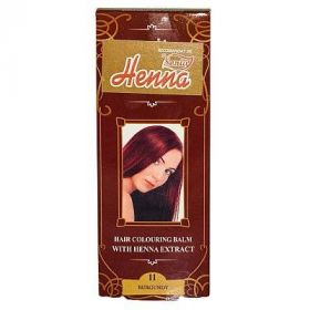 Balsam colorant pentru par nr. 11, nuanta rosu burgundy, 75g - Henna Sonia