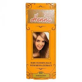 Balsam colorant pentru par nr. 112, nuanta blond inchis, 75g - Henna Sonia