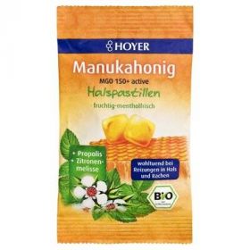 Bomboane cu miere de Manuka MGO +150, eco-bio, 30g - HOYER