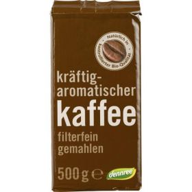 Cafea prajita macinata, eco-bio, 500g - Dennree