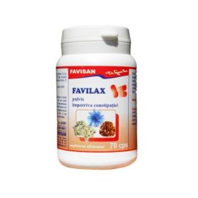 Pulvis Impotriva Constipatiei Favilax Favisan, 70 capsule