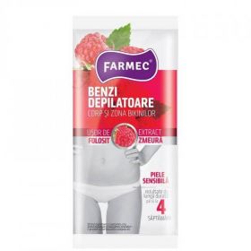 Benzi depilatoare pentru corp si zona bikinilor, 14buc- Farmec