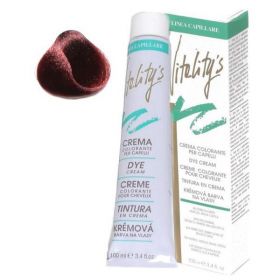 Crema Coloranta Permanenta - Vitality&#039;s Linea Capillare Dye Cream, nuanta 6/45 Deep Dark Red, 100ml