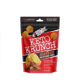 Fbomb keto krunch, bullete crocante cu aroma de branza si aripioare condimentate, 50g - Gnc