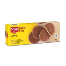 Biscuiti cu glazura de ciocolata cu lapte, Luxury, fara gluten, 200g - Dr. Schar