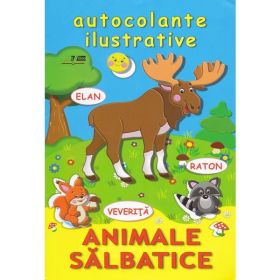 Animale salbatice. Autocolante ilustrative, editura Biblion