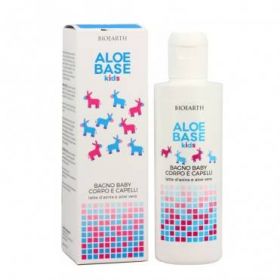 Sampon si gel de dus pentru copii Aloebase, 250ml - Bioearth