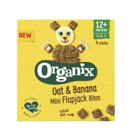 Cubulete moi din ovaz integral si banane Flapjack, +12 luni, eco-bio, 4x20g - Organix