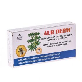 Aur Derm Supozitoare Ricin Laur Med, 1,5g x 10 buc