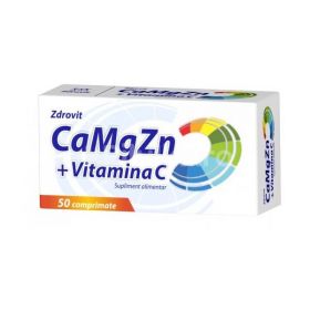 Ca + Mg + Zn + Vitamina C Zdrovit, 50 comprimate