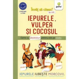 Iepurele, vulpea si cocosul. invat sa citesc de mic