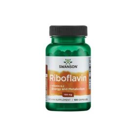 Riboflavin Vitamin B - 2 ( Riboflavină ), 100 mg, 100 capsule, Swanson