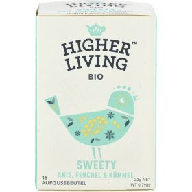Ceai cu anason, fenicul si chimen, eco-bio, 15 plicuri, Higher Living