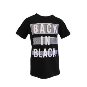 Tricou barbat, negru cu logo Back in Back, S