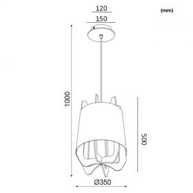Lustra Aca Lighting, Flower Luminair, E27, 40W