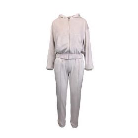 Trening dama Univers Fashion, catifelat, bej, S
