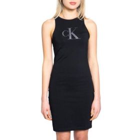 Rochie bodycon cu imprimeu logo Calvin Klein Jeans, Negru, M