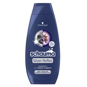 Sampon Nuantator cu Reflexe Argintii pentru Par Blond - Schwarzkopf Schauma Silver Reflex Cool Blonde Shmapoo, 400 ml